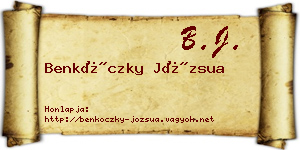 Benkóczky Józsua névjegykártya